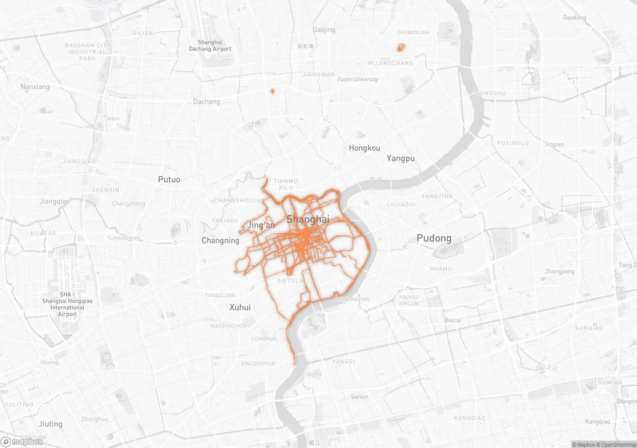 Real PacerMind running routes across Shanghai